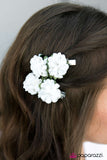 Paparazzi "Paper Towns - White" hair clip Paparazzi Jewelry