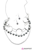 Paparazzi "Parade Of Lights - Silver" Necklace & Earring Set Paparazzi Jewelry