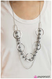 Paparazzi "Parade Of Lights - Silver" Necklace & Earring Set Paparazzi Jewelry