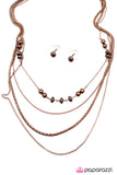 Paparazzi "Parallel Universe" Copper Necklace & Earring Set Paparazzi Jewelry