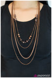 Paparazzi "Parallel Universe" Copper Necklace & Earring Set Paparazzi Jewelry