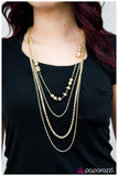 Paparazzi "Parallel Universe" Gold Necklace & Earring Set Paparazzi Jewelry