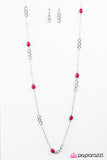 Paparazzi "Parisian Romance - Pink" necklace Paparazzi Jewelry