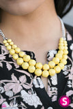 Paparazzi "Parkview Picnic" Yellow Necklace & Earring Set Paparazzi Jewelry