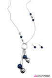 Paparazzi "Part Of The Movement" Blue Necklace & Earring Set Paparazzi Jewelry
