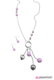 Paparazzi "Part Of The Movement" Purple Necklace & Earring Set Paparazzi Jewelry