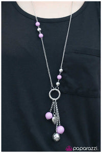 Paparazzi "Part Of The Movement" Purple Necklace & Earring Set Paparazzi Jewelry