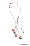 Paparazzi "Part Of The Movement" Red Necklace & Earring Set Paparazzi Jewelry