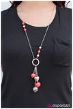 Paparazzi "Part Of The Movement" Red Necklace & Earring Set Paparazzi Jewelry