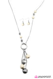 Paparazzi "Part Of The Movement" White Necklace & Earring Set Paparazzi Jewelry