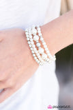 Paparazzi "Party Like Gatsby" White Bracelet Paparazzi Jewelry