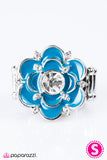 Paparazzi "Passion Flower - Blue" ring Paparazzi Jewelry
