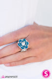 Paparazzi "Passion Flower - Blue" ring Paparazzi Jewelry