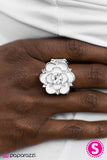 Paparazzi "Passion Flower - White" ring Paparazzi Jewelry