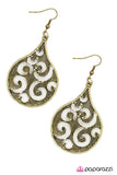 Paparazzi "Pause For Effect - Brass" earring Paparazzi Jewelry