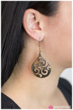 Paparazzi "Pause For Effect - Brass" earring Paparazzi Jewelry