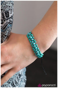 Paparazzi "Paving the Way" Blue Bracelet Paparazzi Jewelry