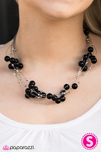 Paparazzi "Pearl Armada" Black Necklace & Earring Set Paparazzi Jewelry