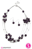 Paparazzi "Pearl Armada" Purple Necklace & Earring Set Paparazzi Jewelry