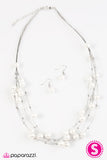 Paparazzi "Pearl Armada" White Necklace & Earring Set Paparazzi Jewelry