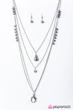 Paparazzi "Pearl Cadence" Silver Lanyard Necklace & Earring Set Paparazzi Jewelry