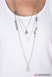 Paparazzi "Pearl Cadence" Silver Lanyard Necklace & Earring Set Paparazzi Jewelry