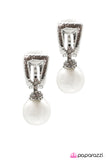 Paparazzi "Pearls and Tiaras" White Clip On Earrings Paparazzi Jewelry