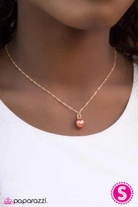 Paparazzi "PEARLS Are A Girls Best Friend" Orange Necklace & Earring Set Paparazzi Jewelry