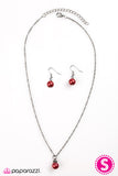 Paparazzi "PEARLS Are A Girls Best Friend" Red Necklace & Earring Set Paparazzi Jewelry