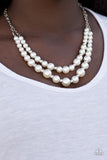 Paparazzi "Pearly Perfectionist" White Necklace & Earring Set Paparazzi Jewelry