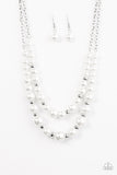 Paparazzi "Pearly Perfectionist" White Necklace & Earring Set Paparazzi Jewelry