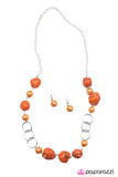 Paparazzi "Pebble Pinnacle - Orange" necklace Paparazzi Jewelry