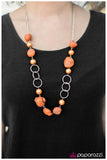 Paparazzi "Pebble Pinnacle - Orange" necklace Paparazzi Jewelry