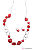 Paparazzi "Pebble Pinnacle - Red" necklace Paparazzi Jewelry