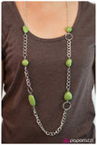 Paparazzi "Perfect Imperfections" Green Necklace & Earring Set Paparazzi Jewelry