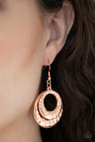 Paparazzi VINTAGE VAULT "Perfectly Imperfect" Copper Earrings Paparazzi Jewelry