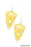 Paparazzi "Perfectly Prehistoric" Yellow Earrings Paparazzi Jewelry