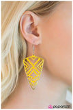 Paparazzi "Perfectly Prehistoric" Yellow Earrings Paparazzi Jewelry