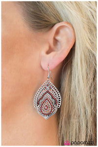 Paparazzi "Persian Gardens" Red Earrings Paparazzi Jewelry