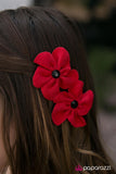 Paparazzi "Petal Poise - Red" hair clip Paparazzi Jewelry