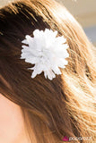 Paparazzi "Petals-A-Plenty" White Hair Clip Paparazzi Jewelry