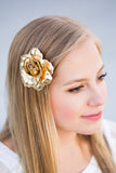 Paparazzi "PETAL To The Metal - Gold" hair clip Paparazzi Jewelry