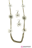 Paparazzi "Picking Petals - Brass" necklace Paparazzi Jewelry