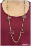 Paparazzi "Picking Petals - Brass" necklace Paparazzi Jewelry