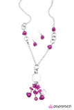 Paparazzi "PIECE of Mind" Purple Necklace & Earring Set Paparazzi Jewelry