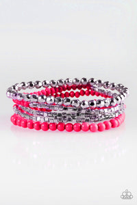 Paparazzi "Colorfully Chromatic" Pink Bracelet Paparazzi Jewelry