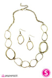 Paparazzi "Pinch Me - Brass" necklace Paparazzi Jewelry