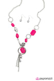 Paparazzi "Pink Prose" Pink Necklace & Earring Set Paparazzi Jewelry