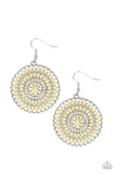 Paparazzi "PINWHEEL and Deal" Yellow Earrings Paparazzi Jewelry