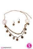 Paparazzi "Pirate Queen" Copper Necklace & Earring Set Paparazzi Jewelry